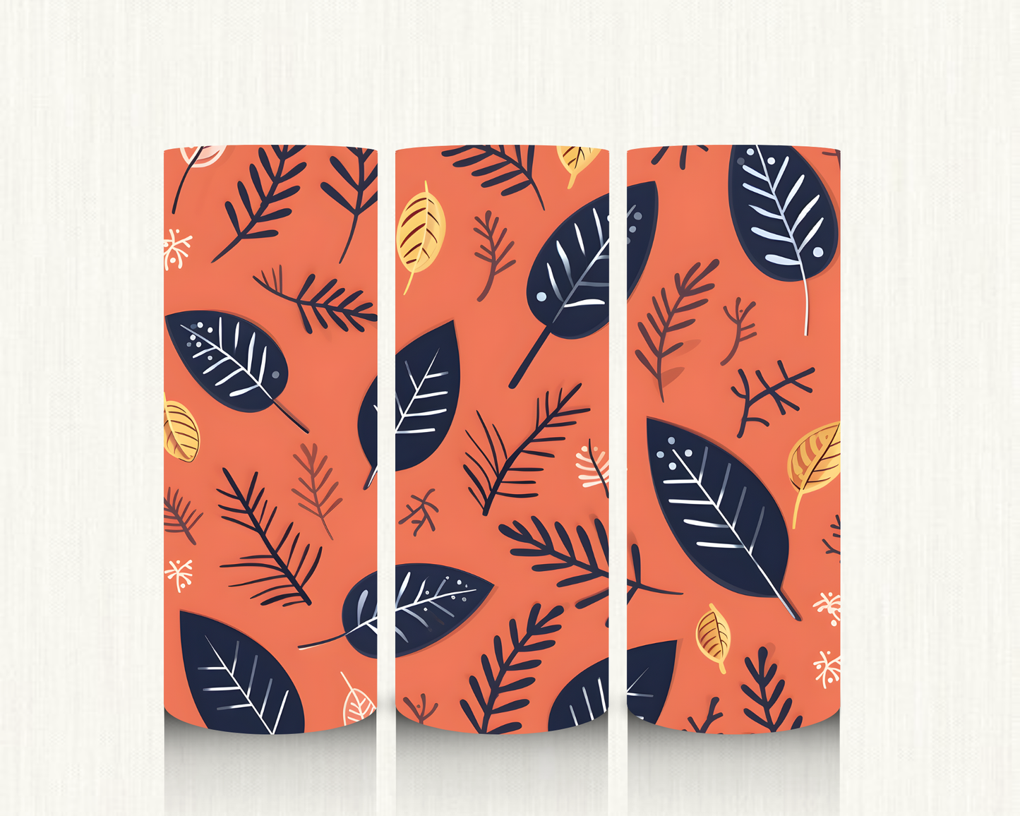 Blue Leaves on Coral